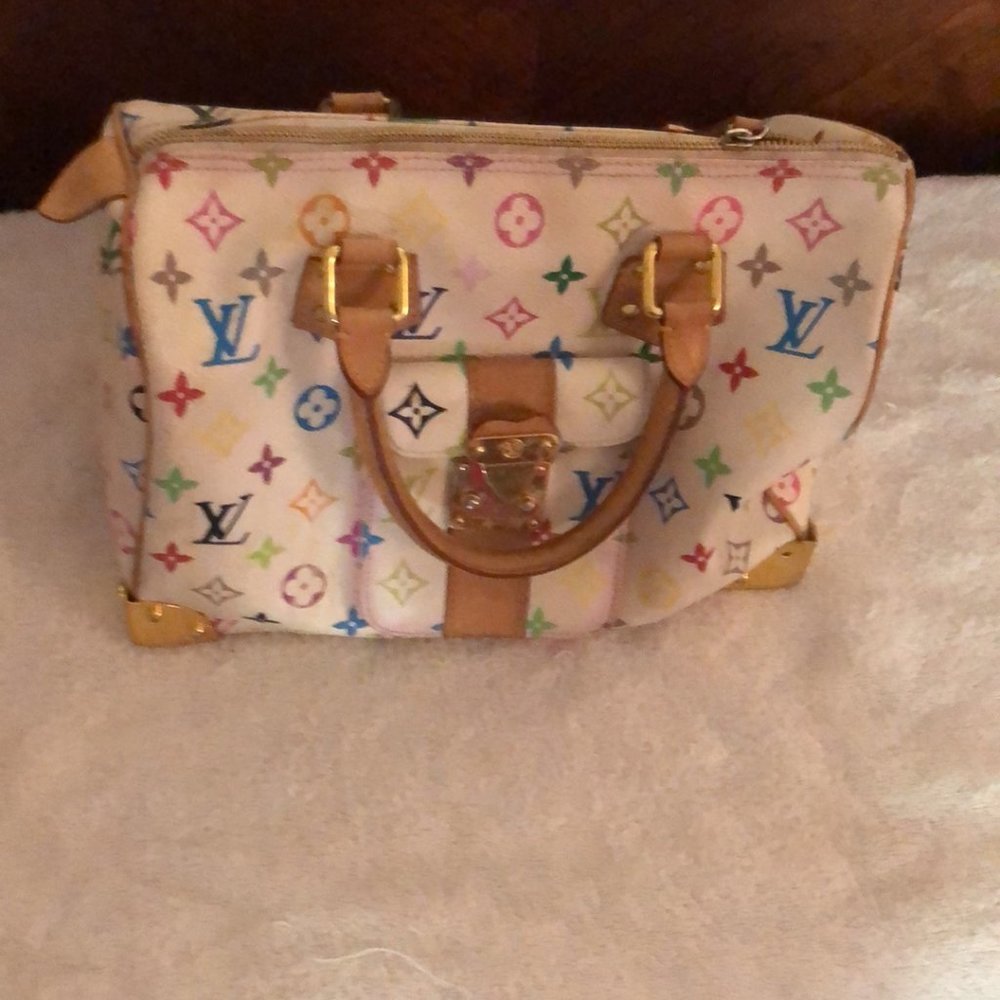 Louis Vuitton lunchbox purse, white designed